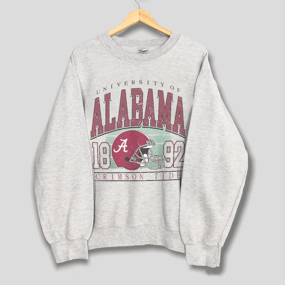 University of Alabama Crimson Tide Football Sweatshirt, Alabama Crimson NCAA Tee